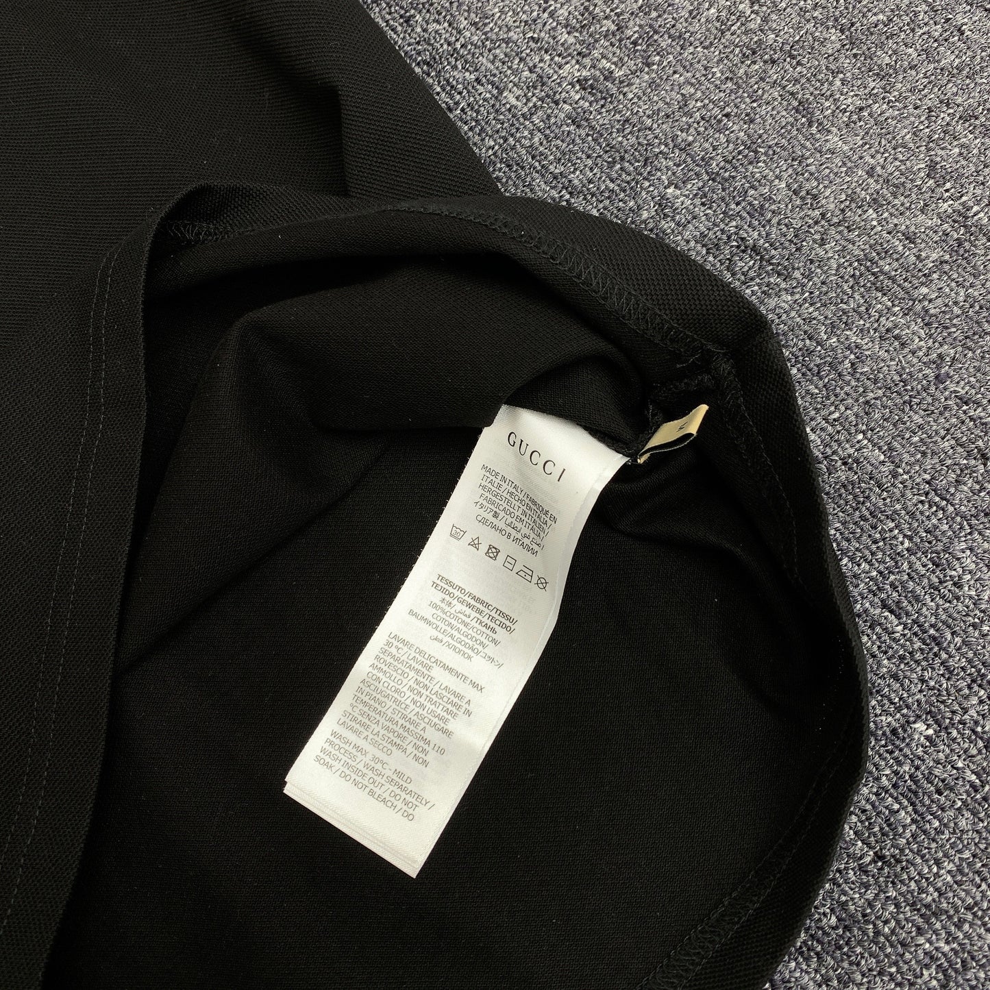 "COTTON POLO SHIRT WITH INTERLOCKING G "