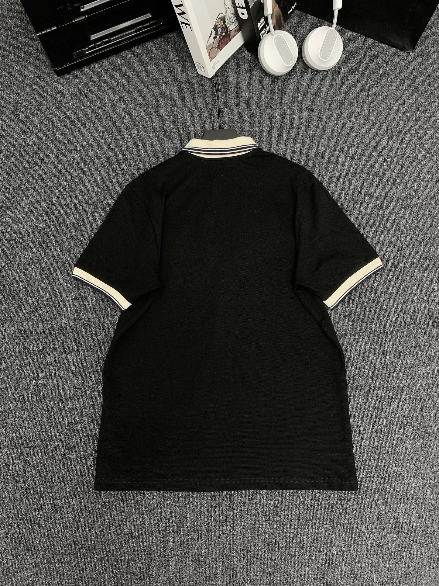 "COTTON POLO SHIRT WITH INTERLOCKING G "