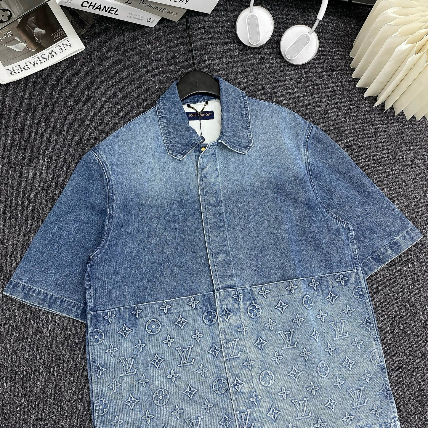Short-Sleeved Denim Workwear Shirt