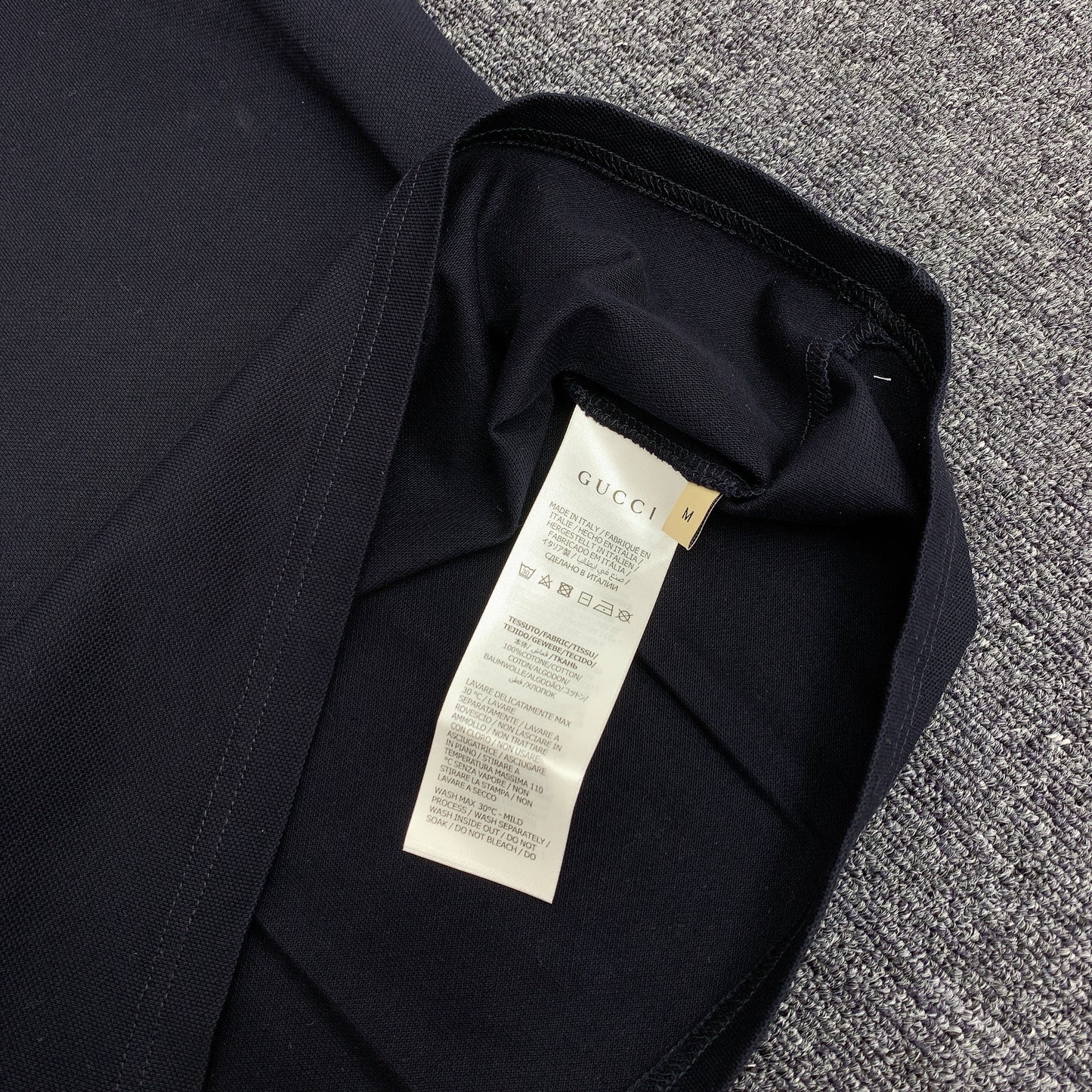 "COTTON POLO SHIRT WITH INTERLOCKING G "