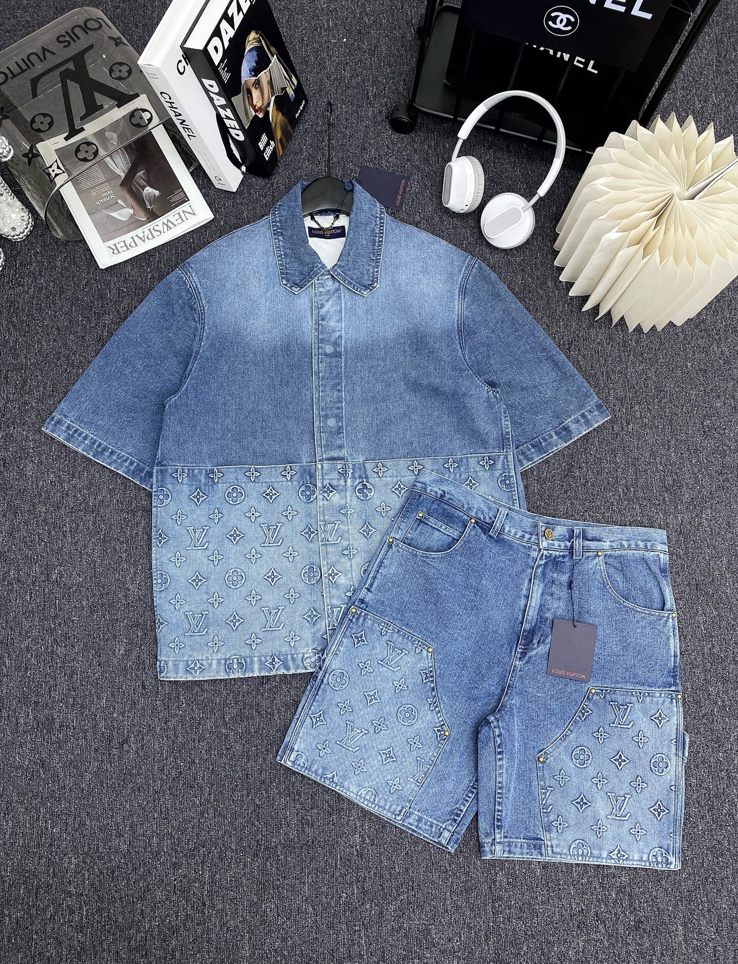 Short-Sleeved Denim Workwear Shirt