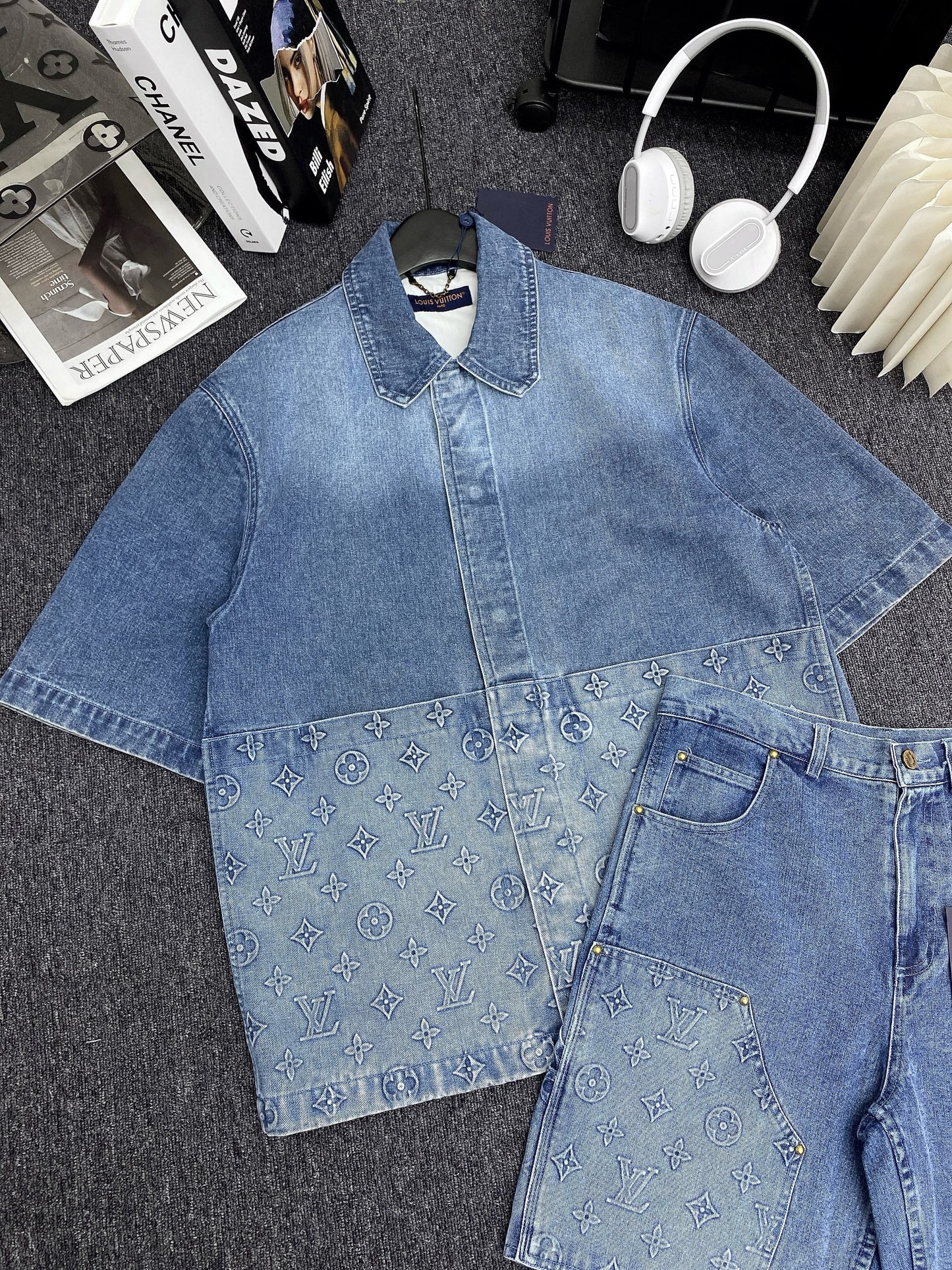 Short-Sleeved Denim Workwear Shirt