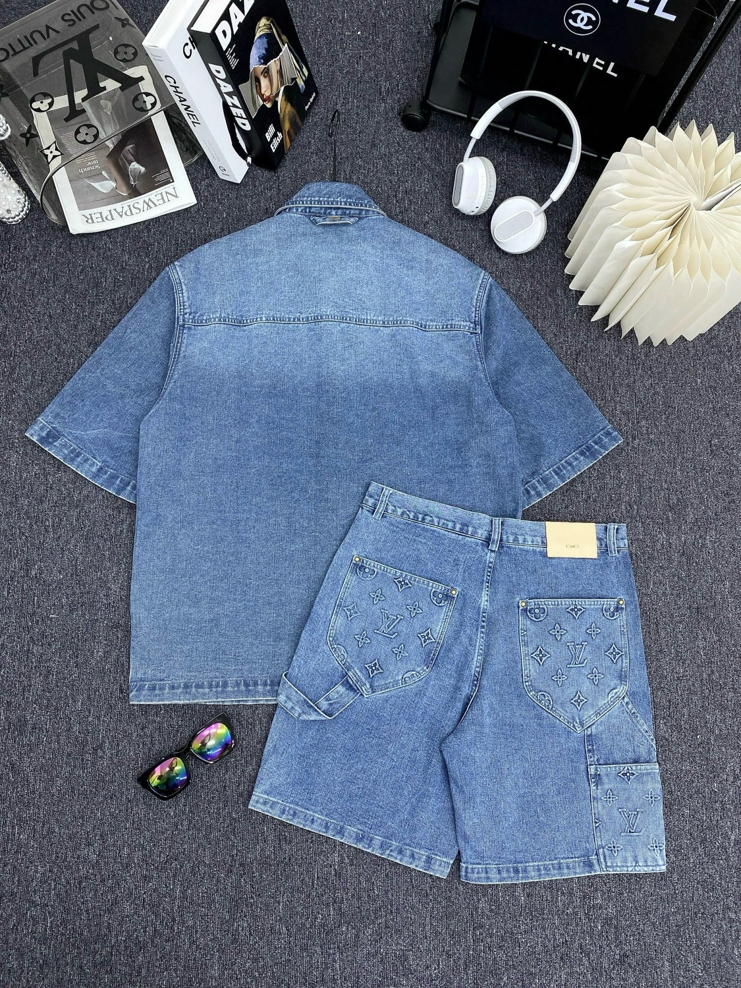 Short-Sleeved Denim Workwear Shirt