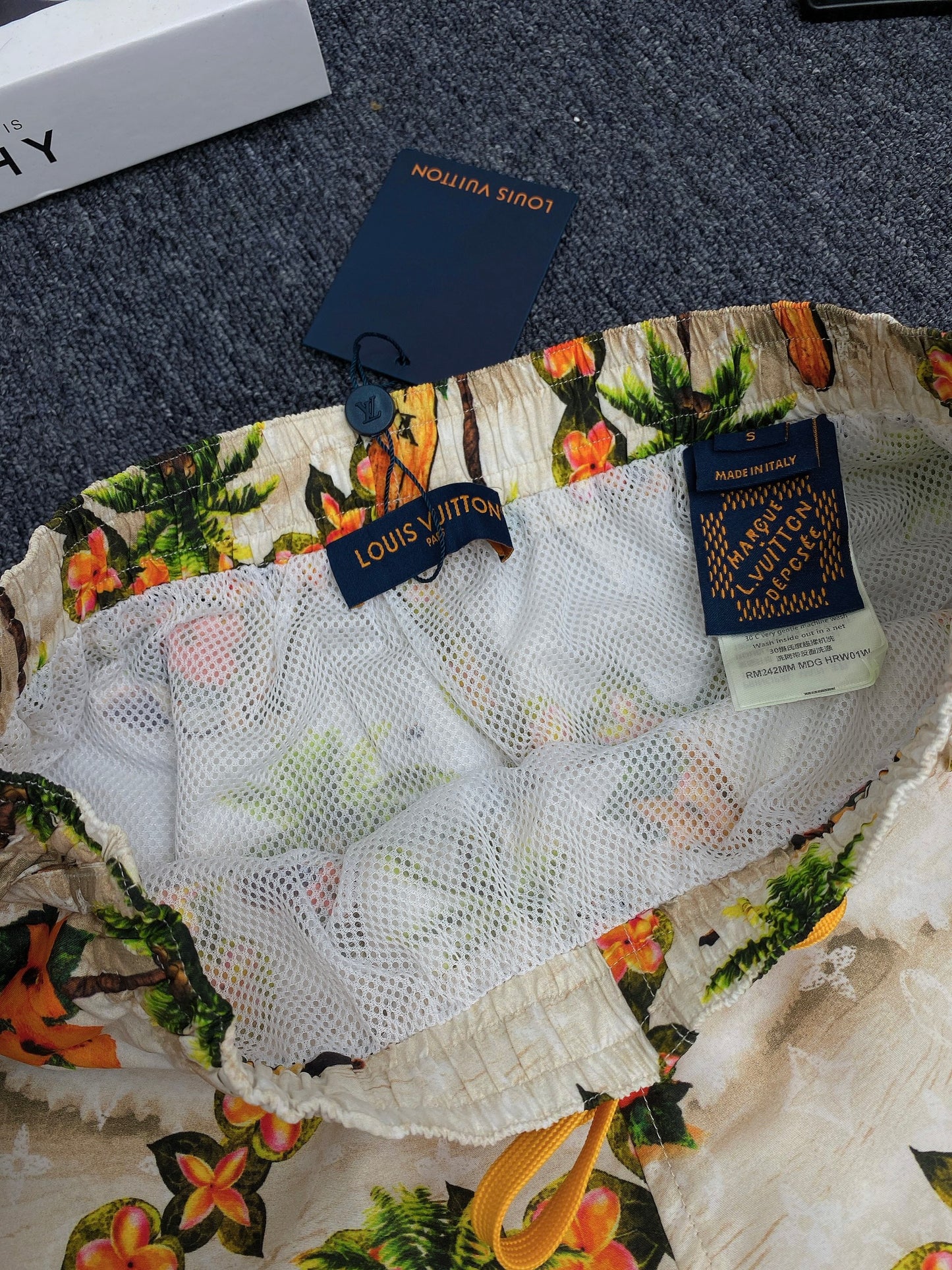Monogram Silk Drawstring Shorts