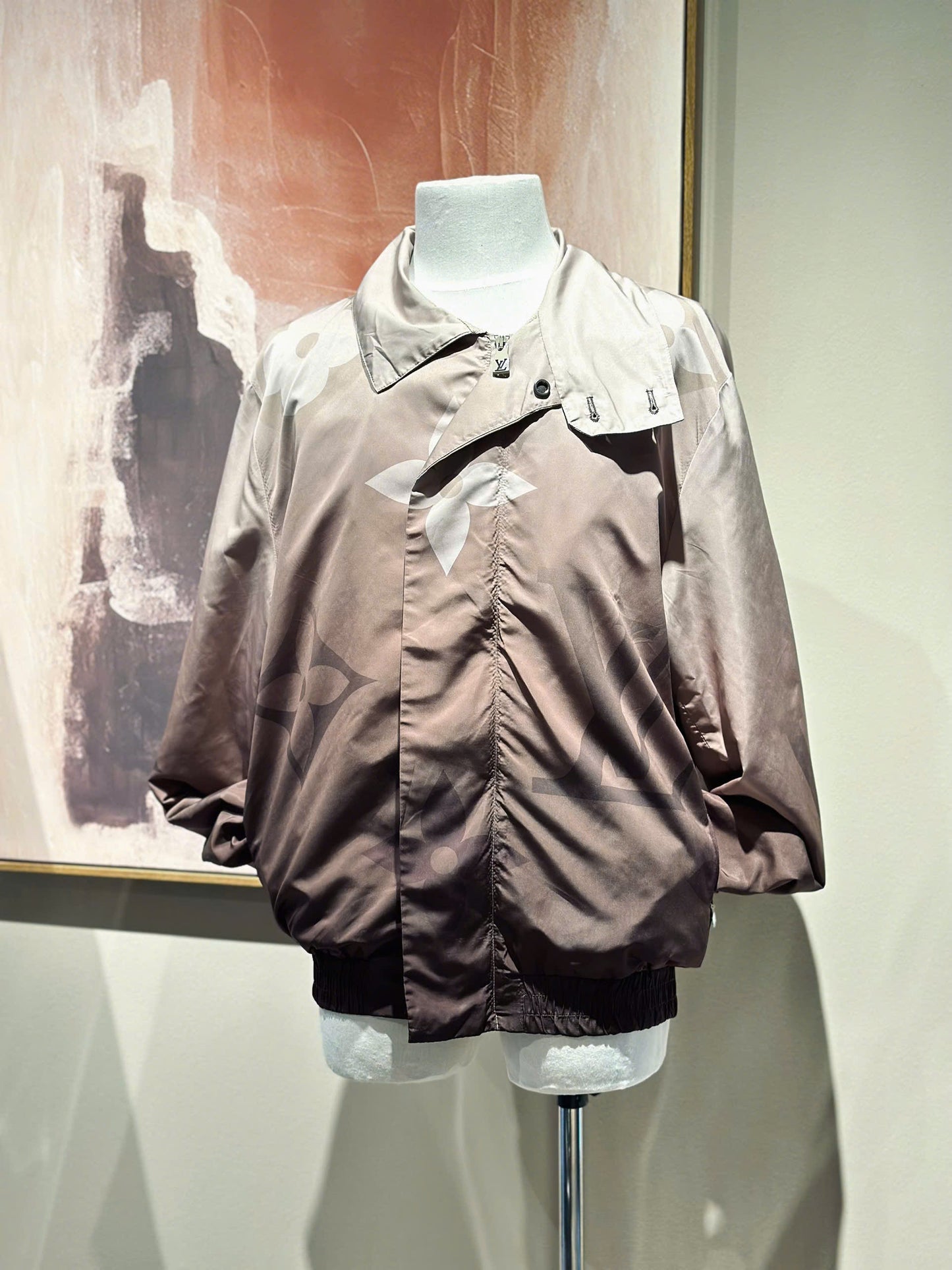 Monogram Printed Light Nylon Windbreaker