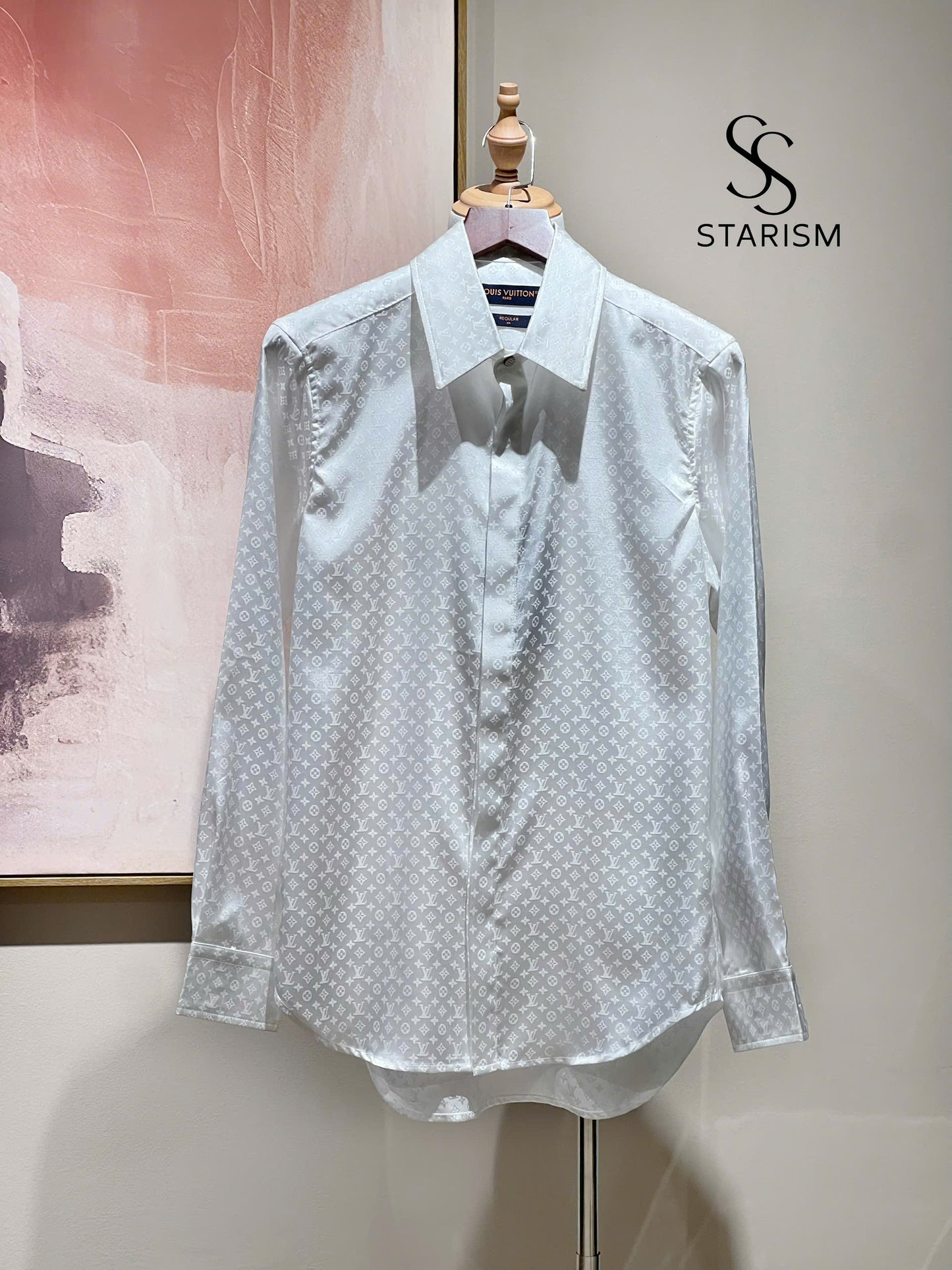 Monogram Long-Sleeved Silk Shirt