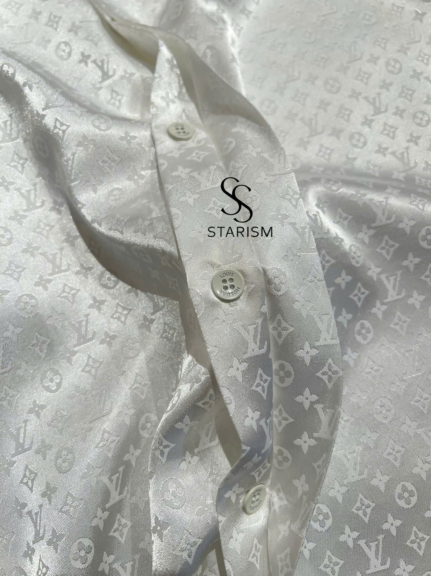 Monogram Long-Sleeved Silk Shirt