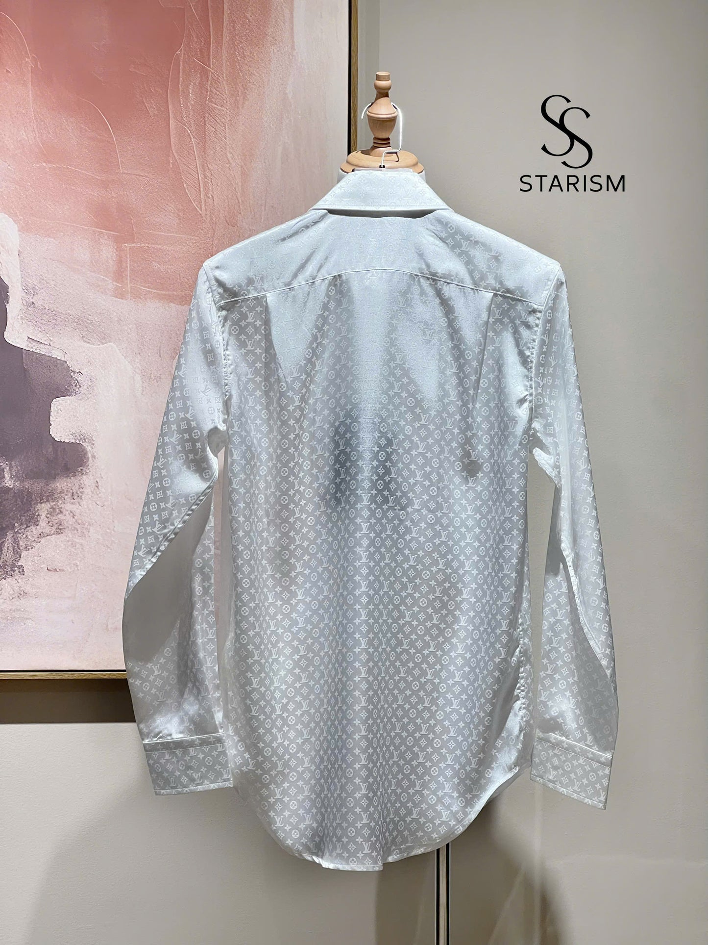 Monogram Long-Sleeved Silk Shirt