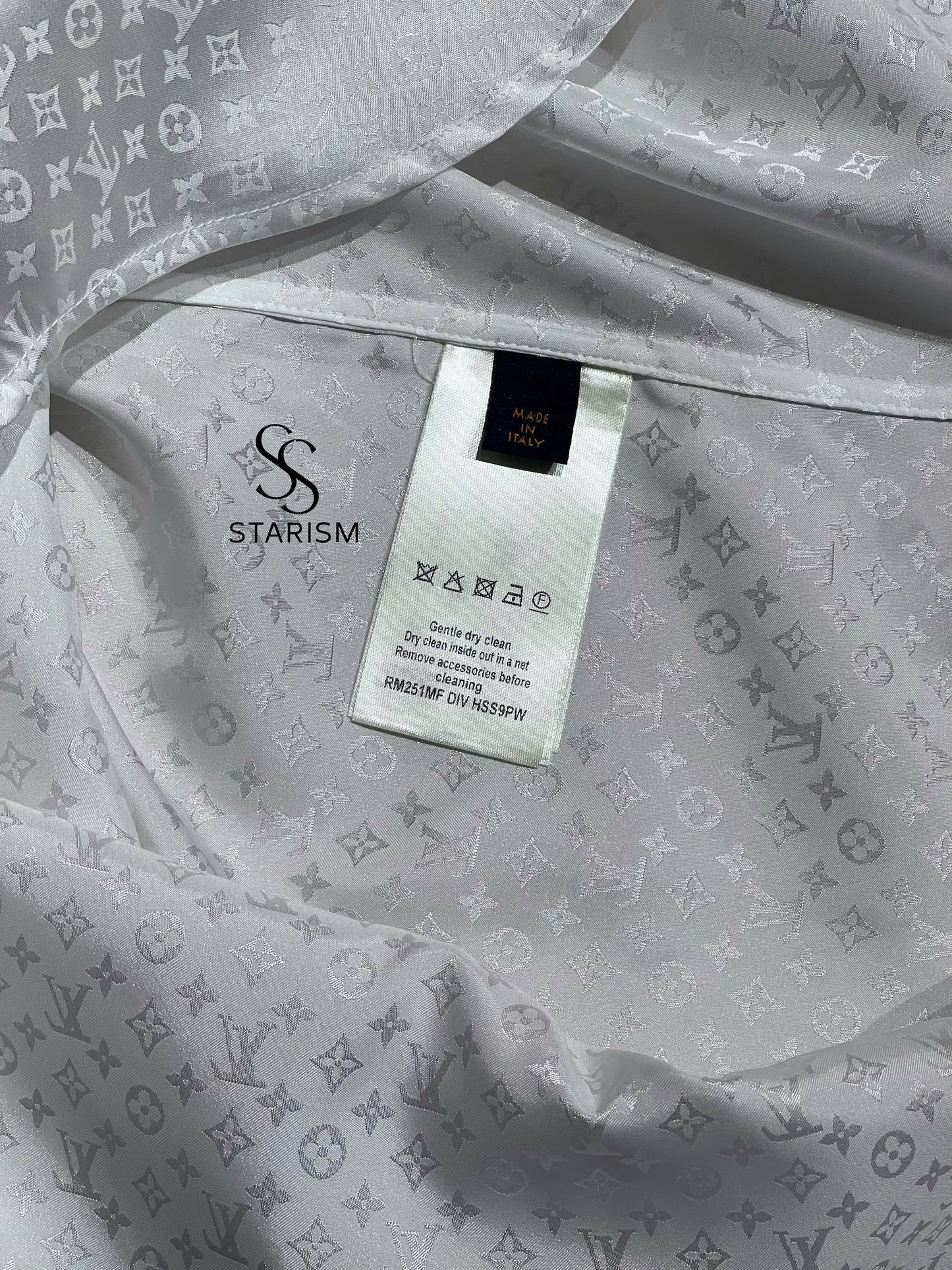 Monogram Long-Sleeved Silk Shirt