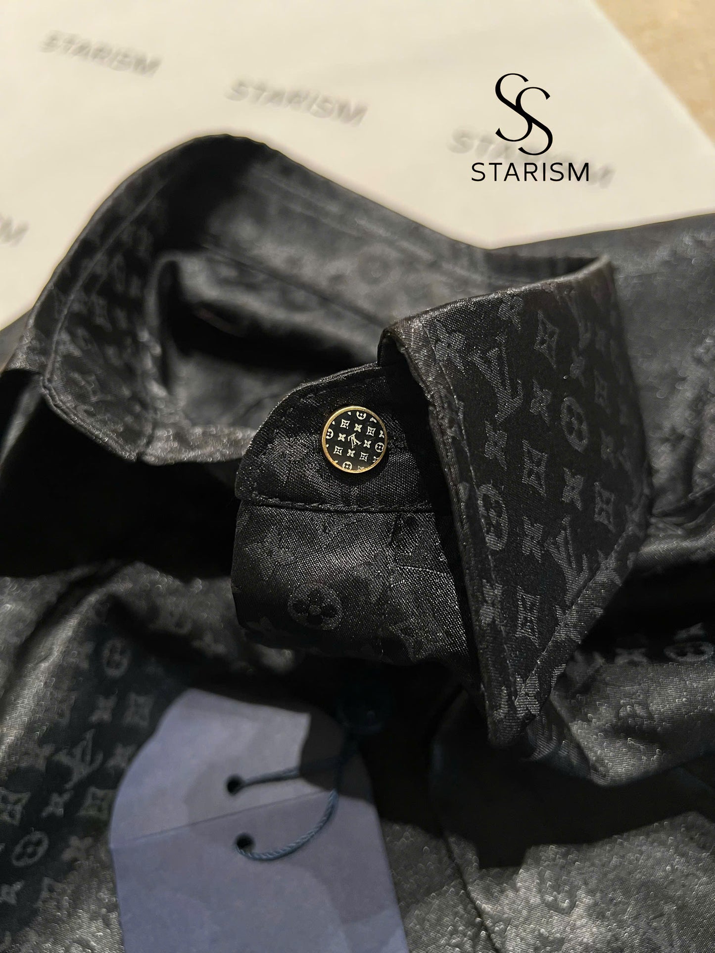 Monogram Long-Sleeved Silk Shirt