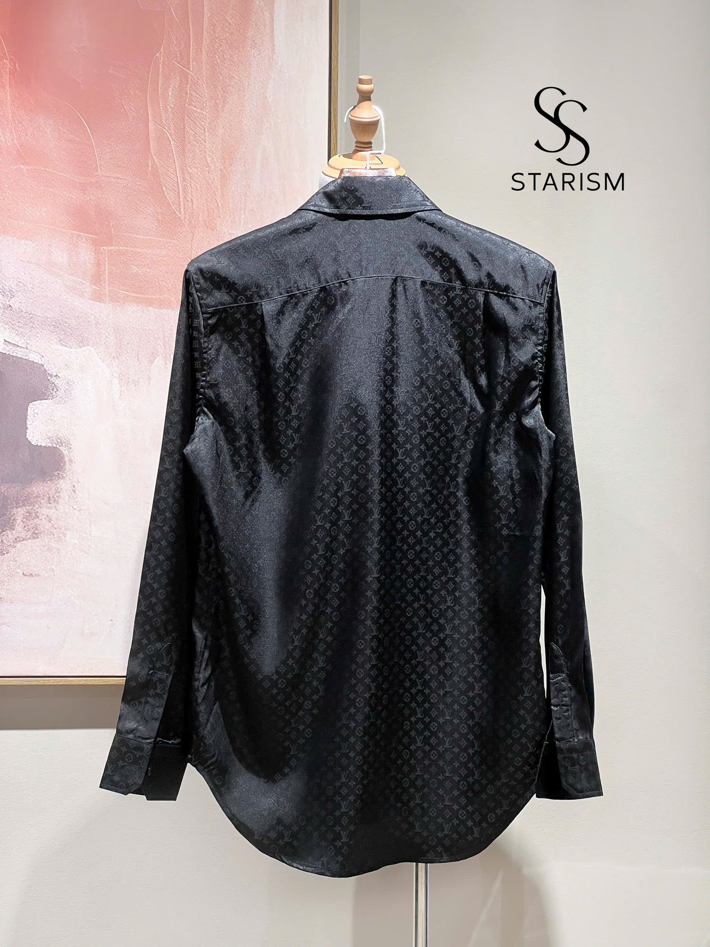 Monogram Long-Sleeved Silk Shirt