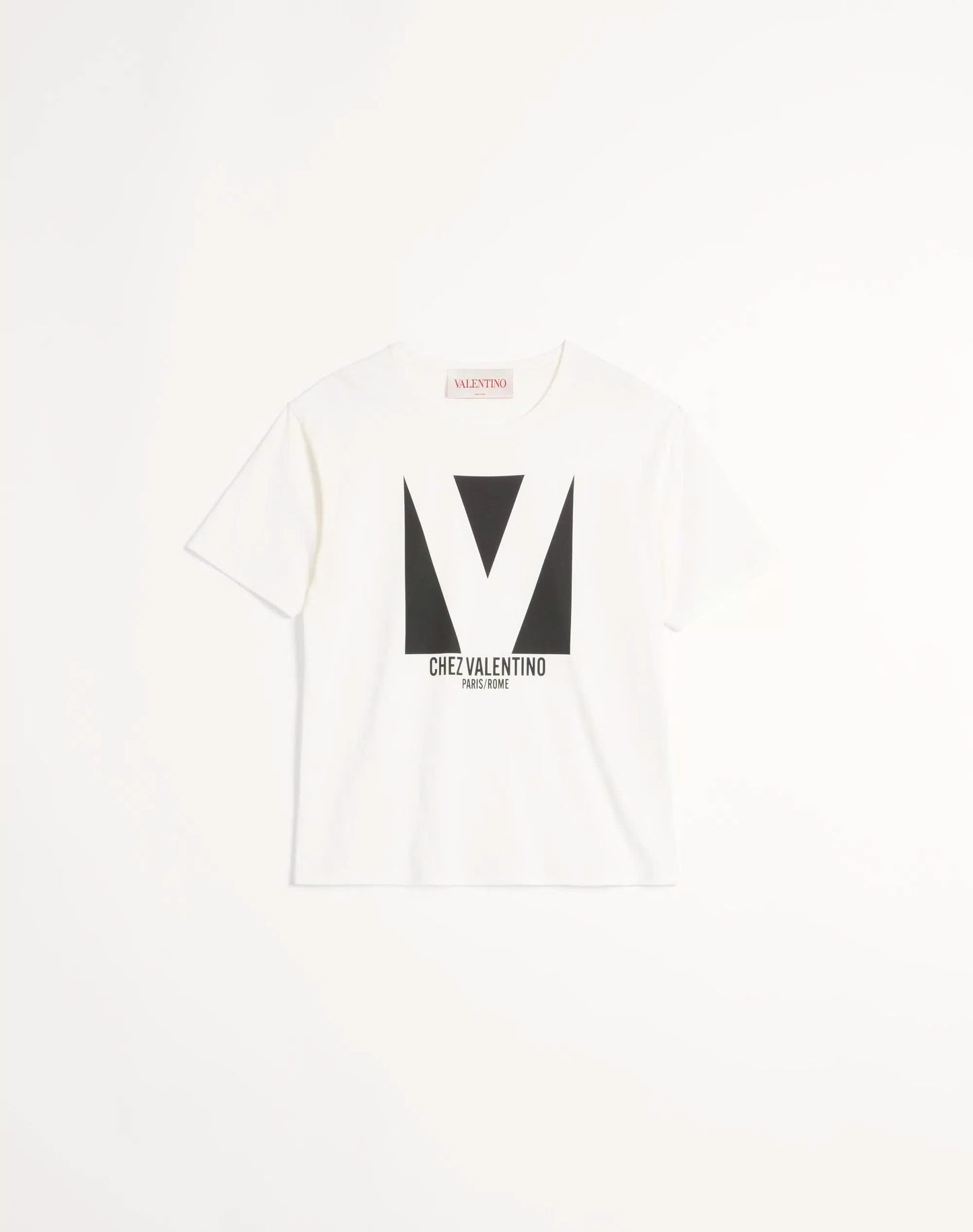 COTTON T-SHIRT WITH CHEZ VALENTINO PRINT