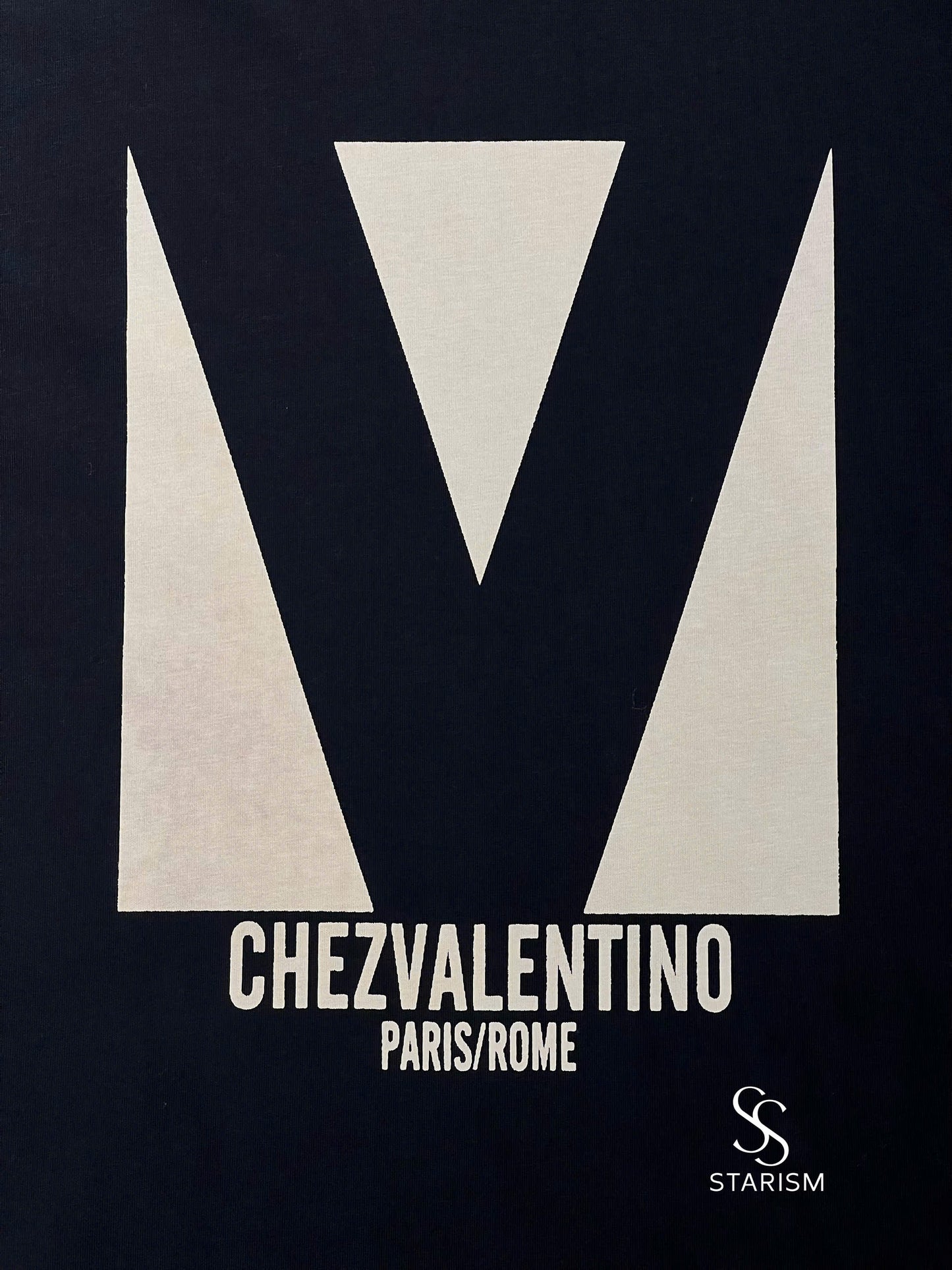 COTTON T-SHIRT WITH CHEZ VALENTINO PRINT