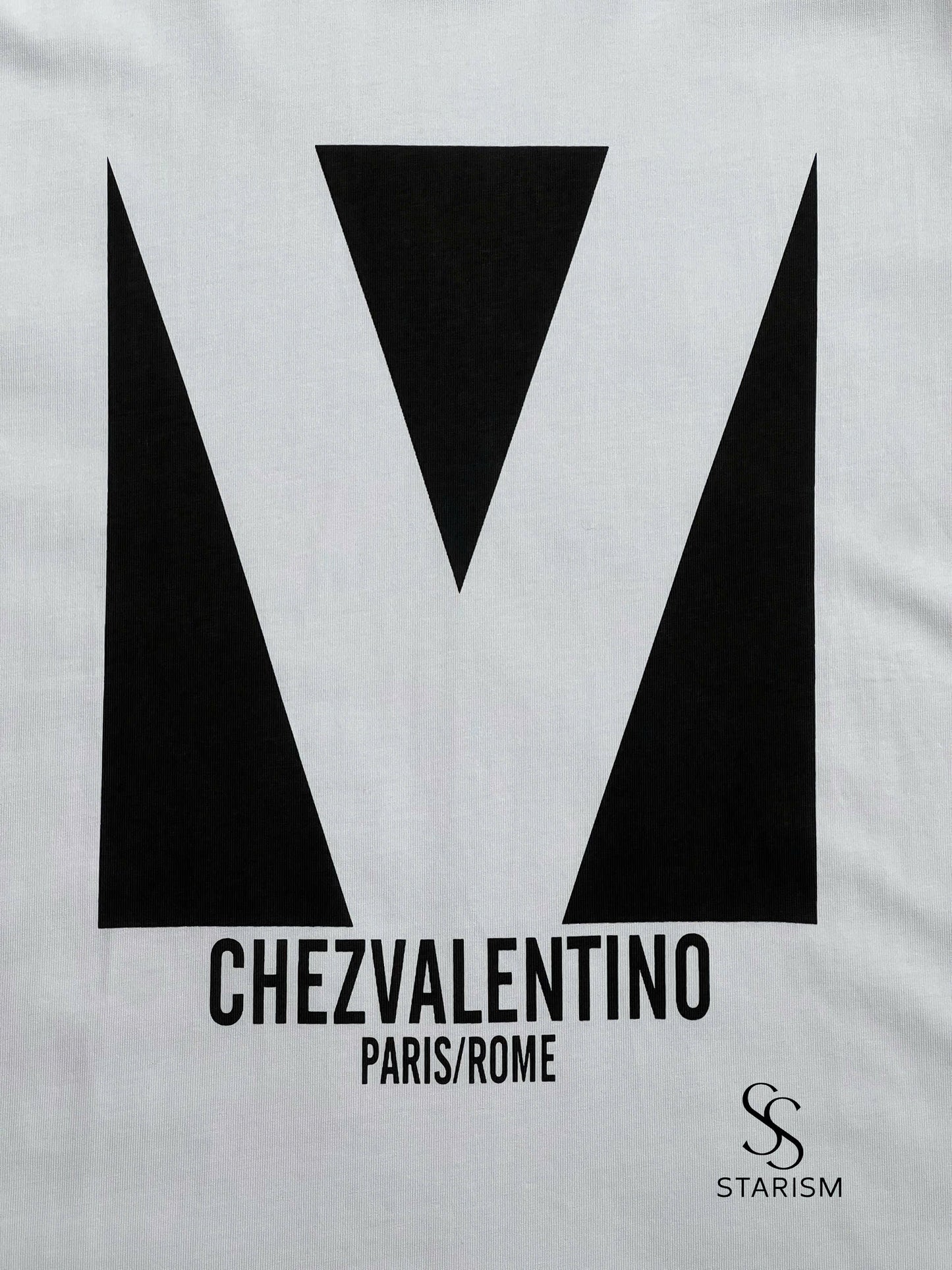 COTTON T-SHIRT WITH CHEZ VALENTINO PRINT