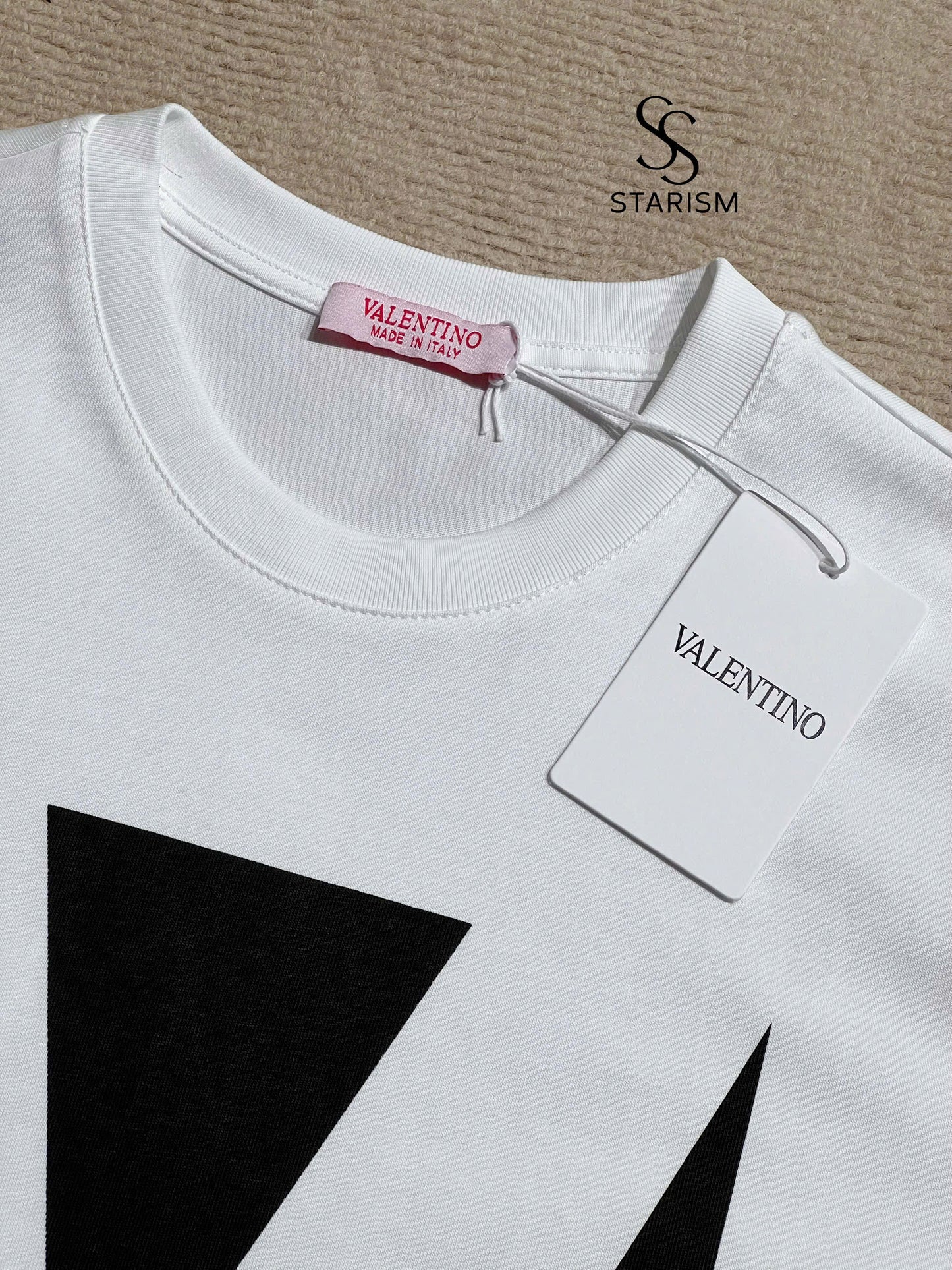 COTTON T-SHIRT WITH CHEZ VALENTINO PRINT