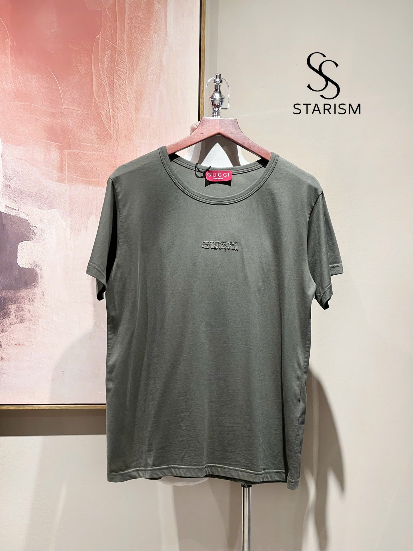 Embroidered cotton jersey T-shirt