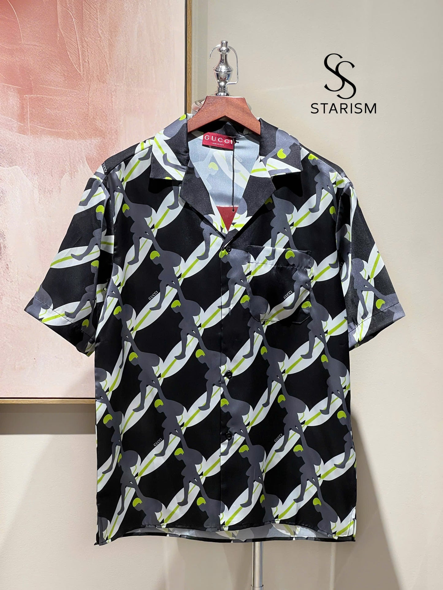 Printed Silk Bowling Shirt