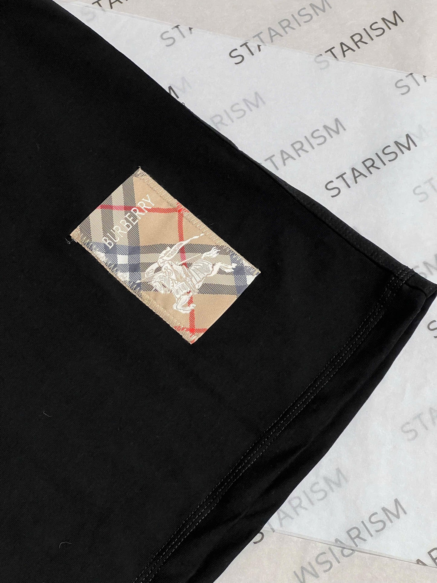 Check Label Cotton T-shirt