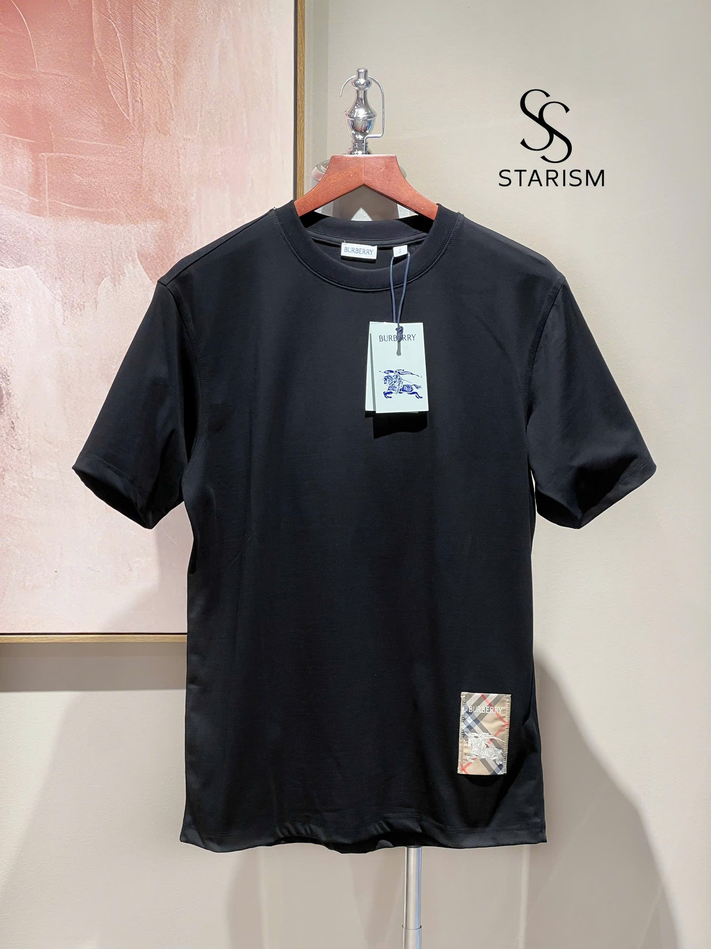 Check Label Cotton T-shirt