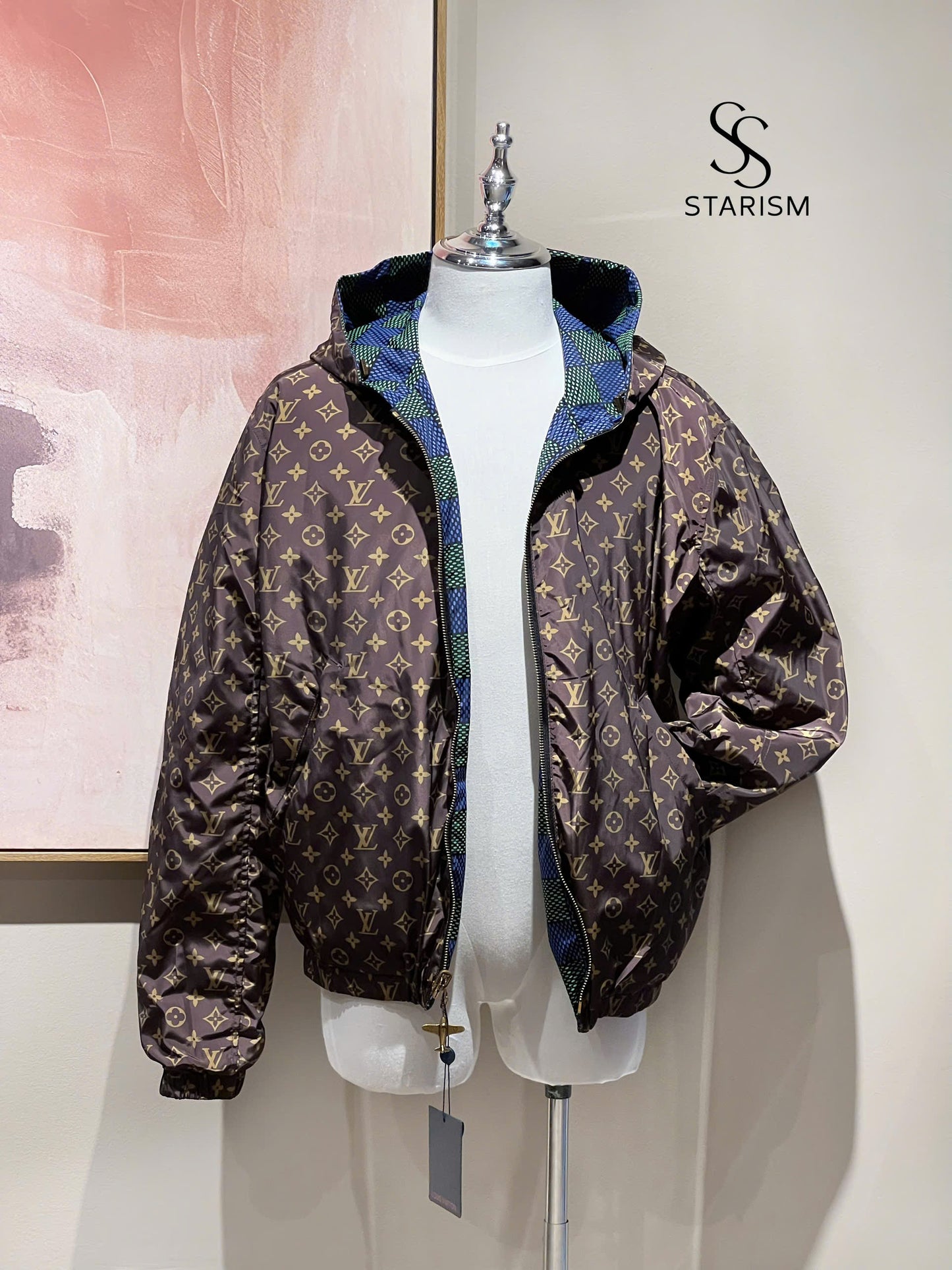 Damier Reversible Windbreaker