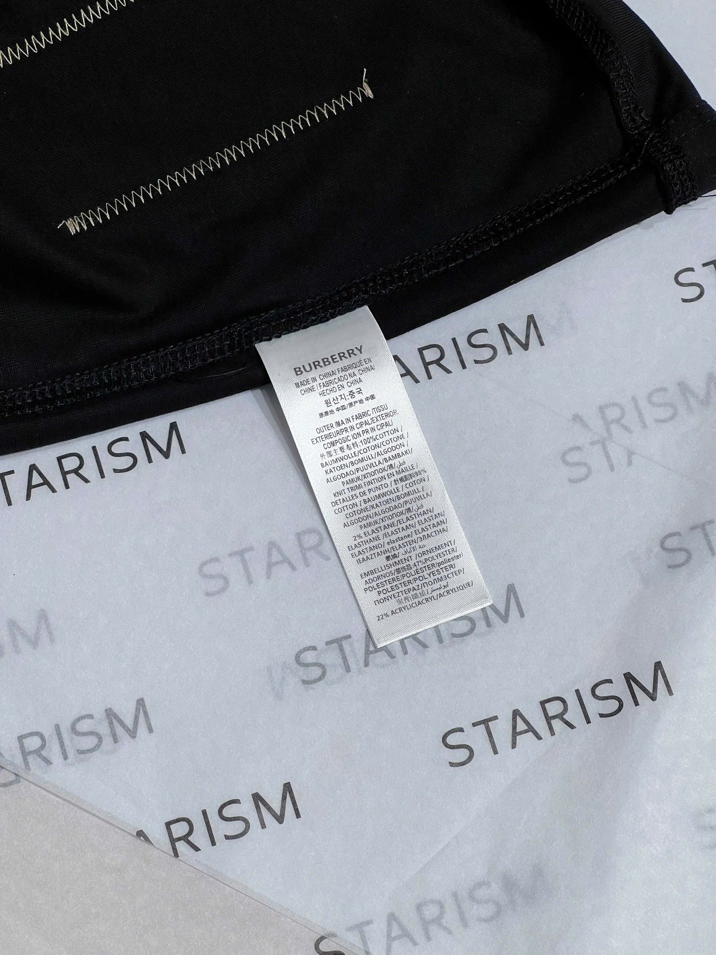 Check Label Cotton T-shirt