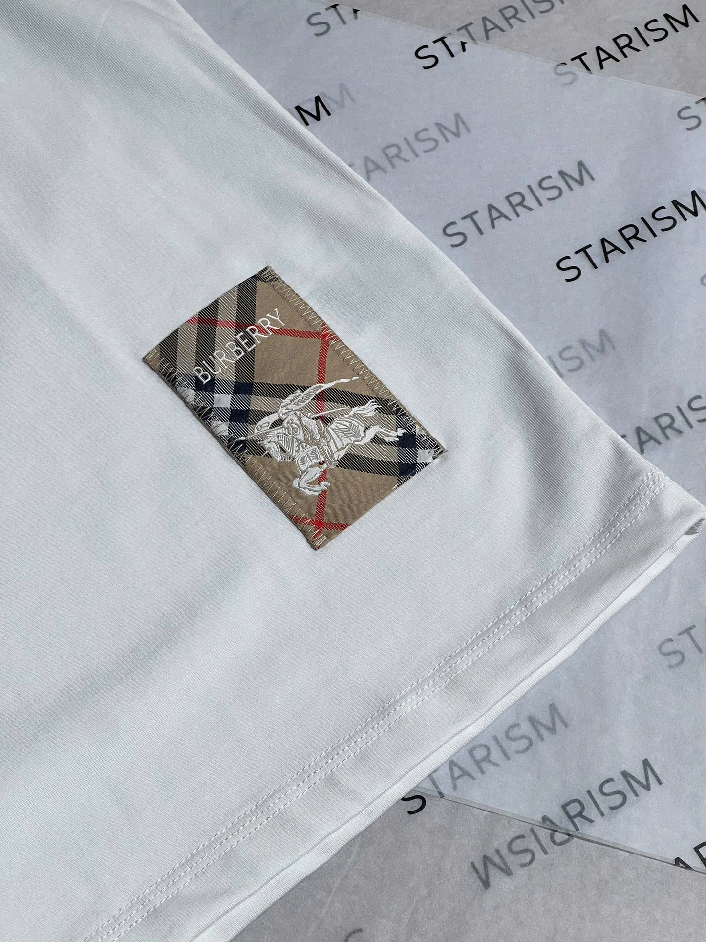 Check Label Cotton T-shirt