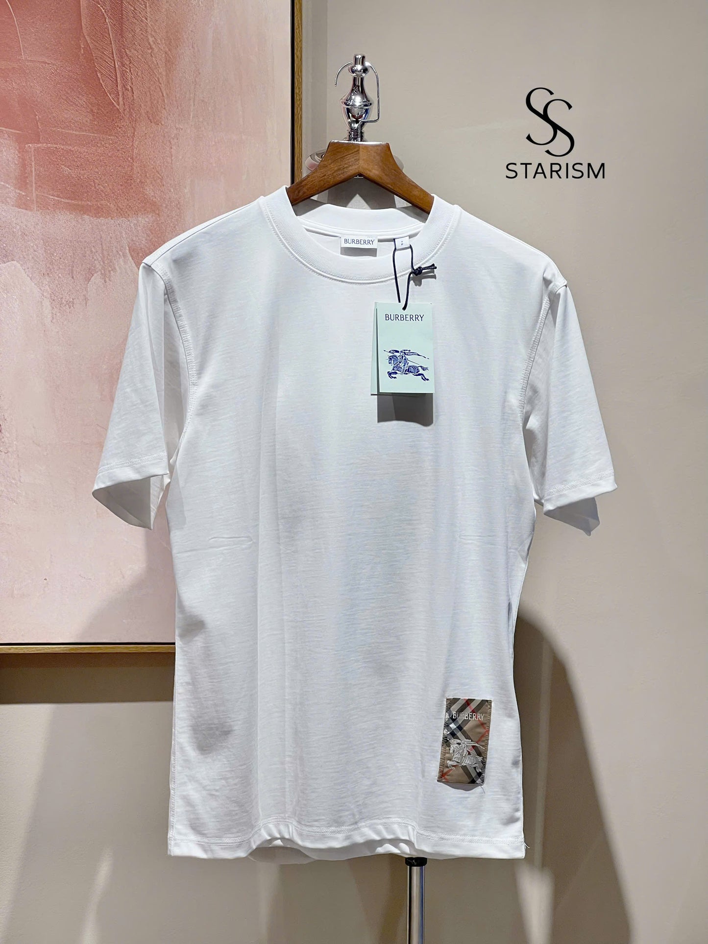 Check Label Cotton T-shirt