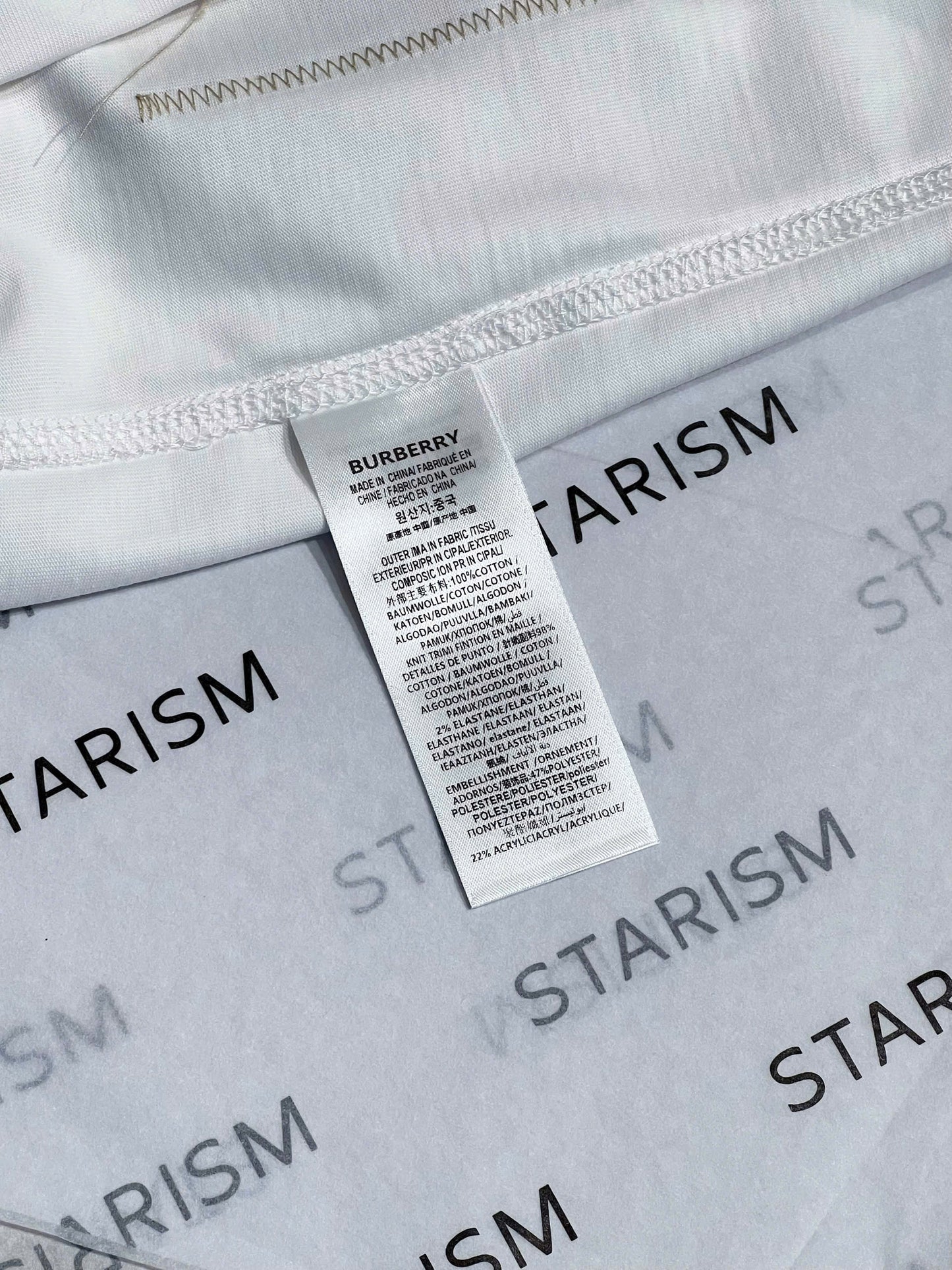 Check Label Cotton T-shirt