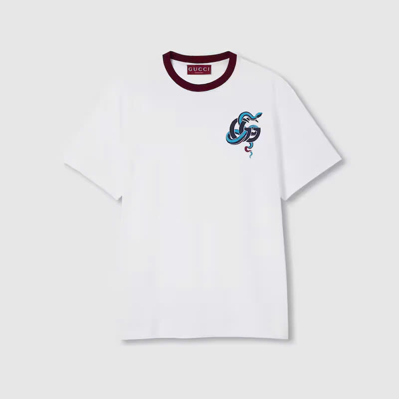 Printed medium cotton jersey T-shirt