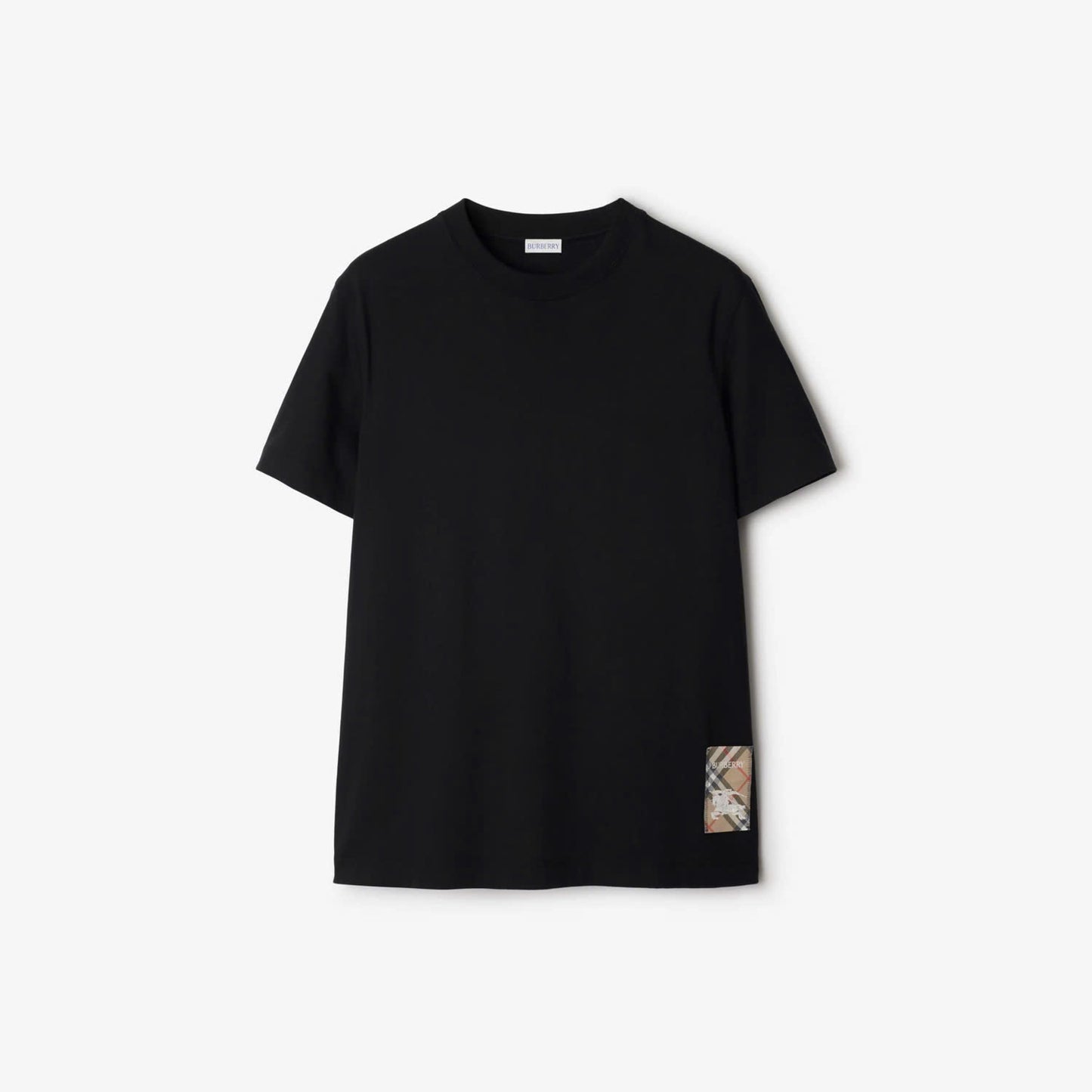 Check Label Cotton T-shirt