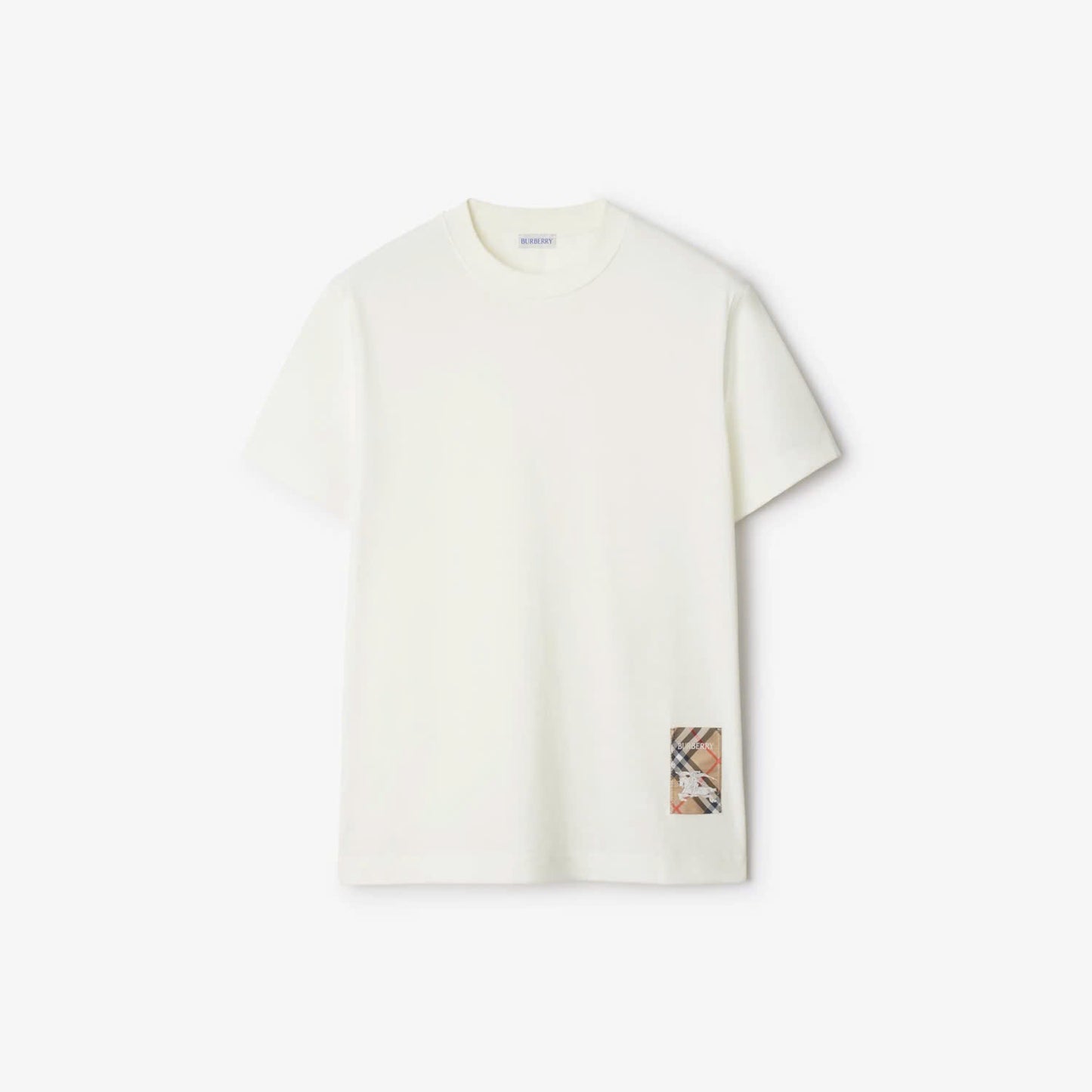 Check Label Cotton T-shirt