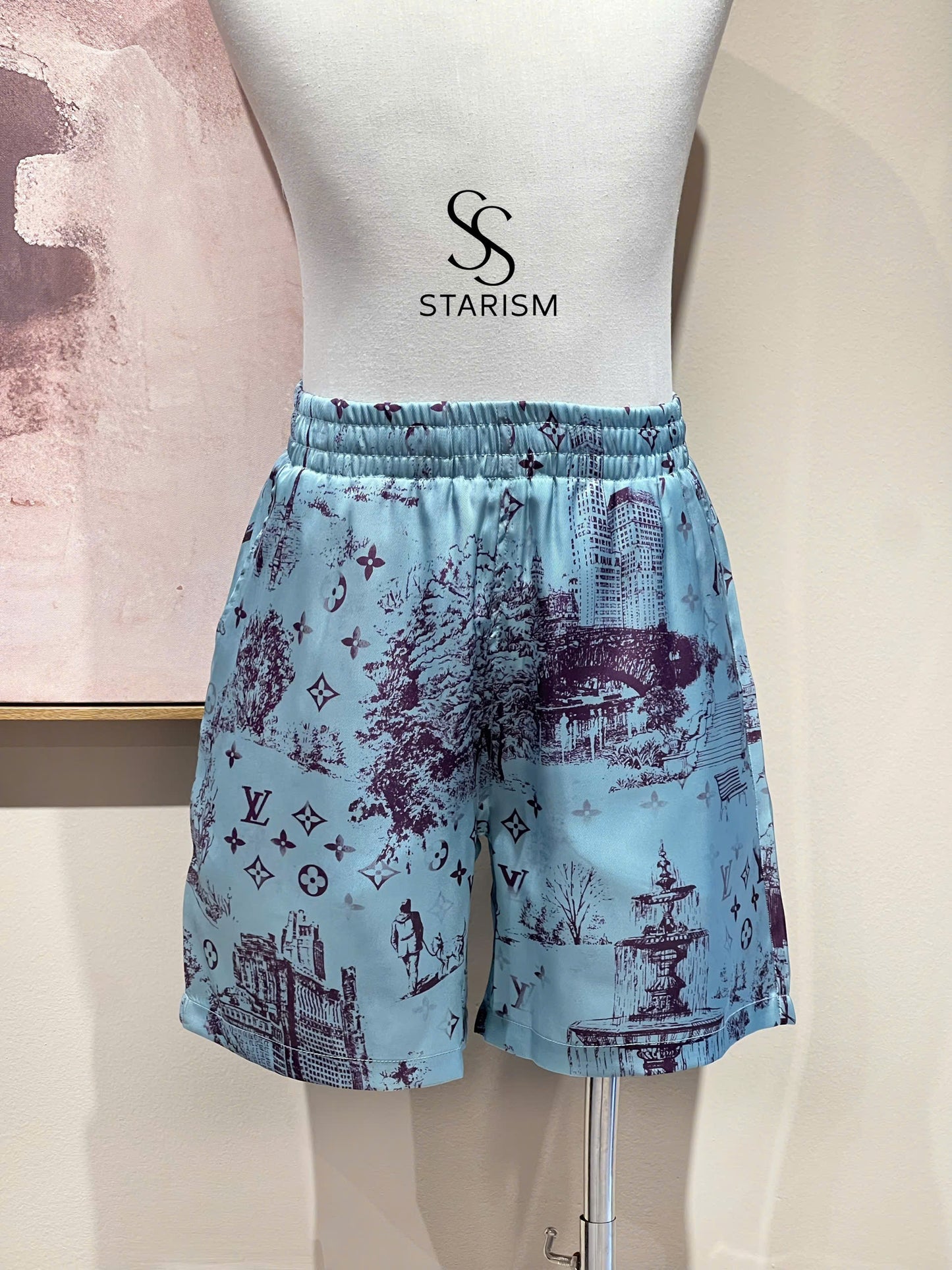 Printed Silk Shorts