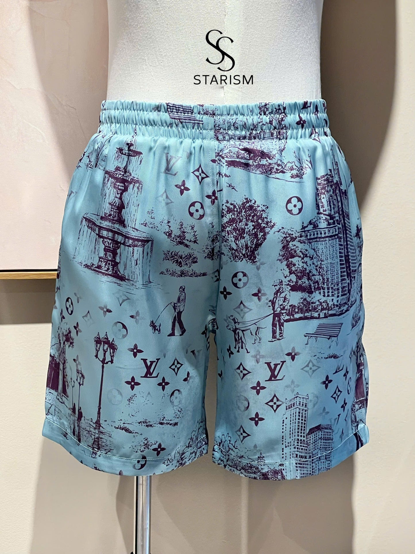 Printed Silk Shorts