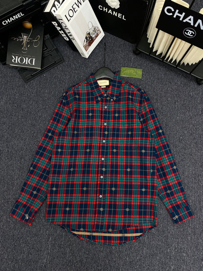 DOUBLE G TARTAN COTTON SHIRT