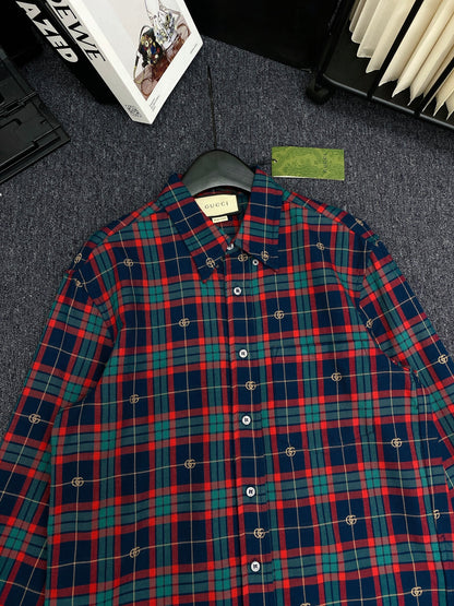 DOUBLE G TARTAN COTTON SHIRT