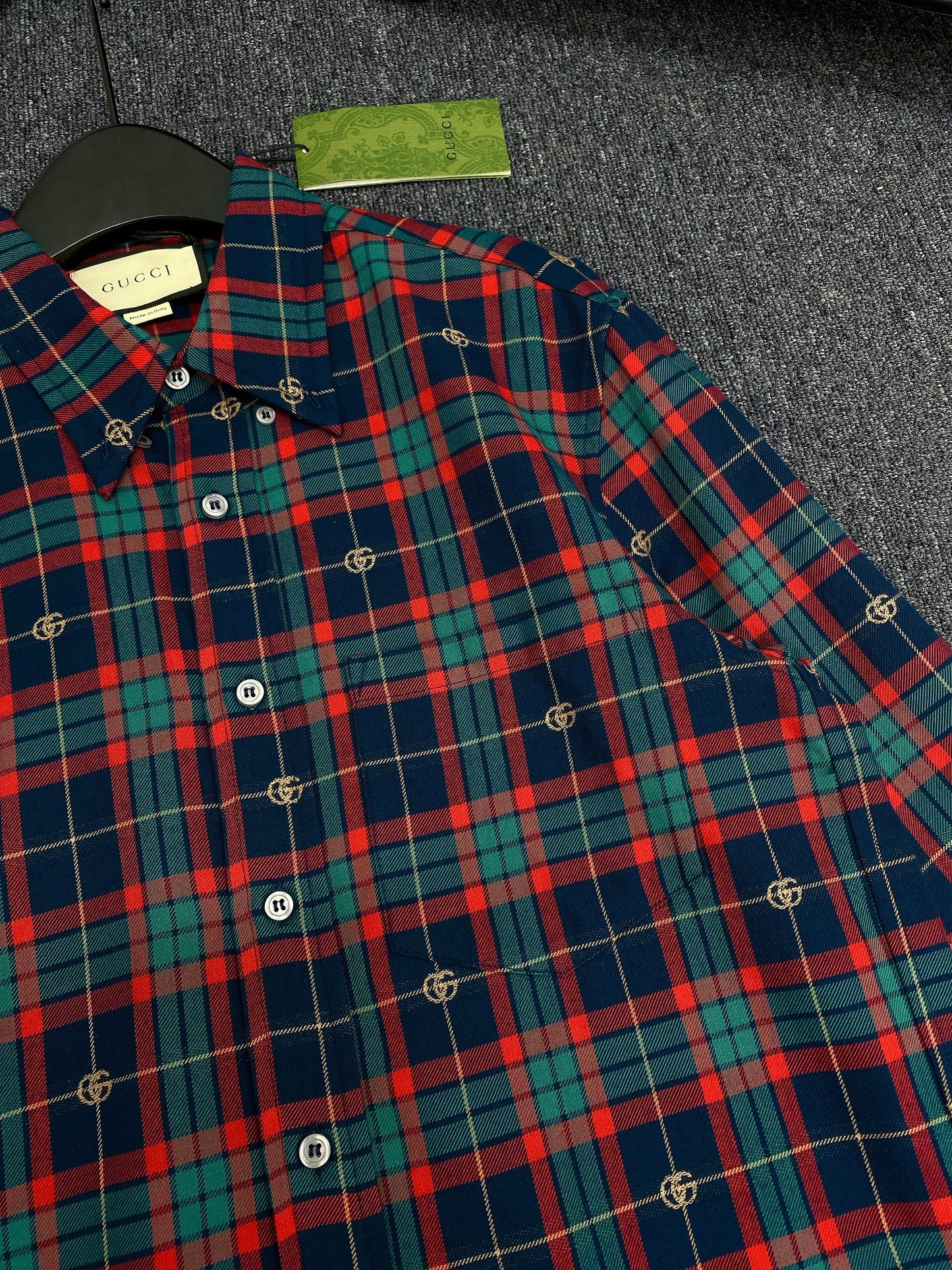 DOUBLE G TARTAN COTTON SHIRT