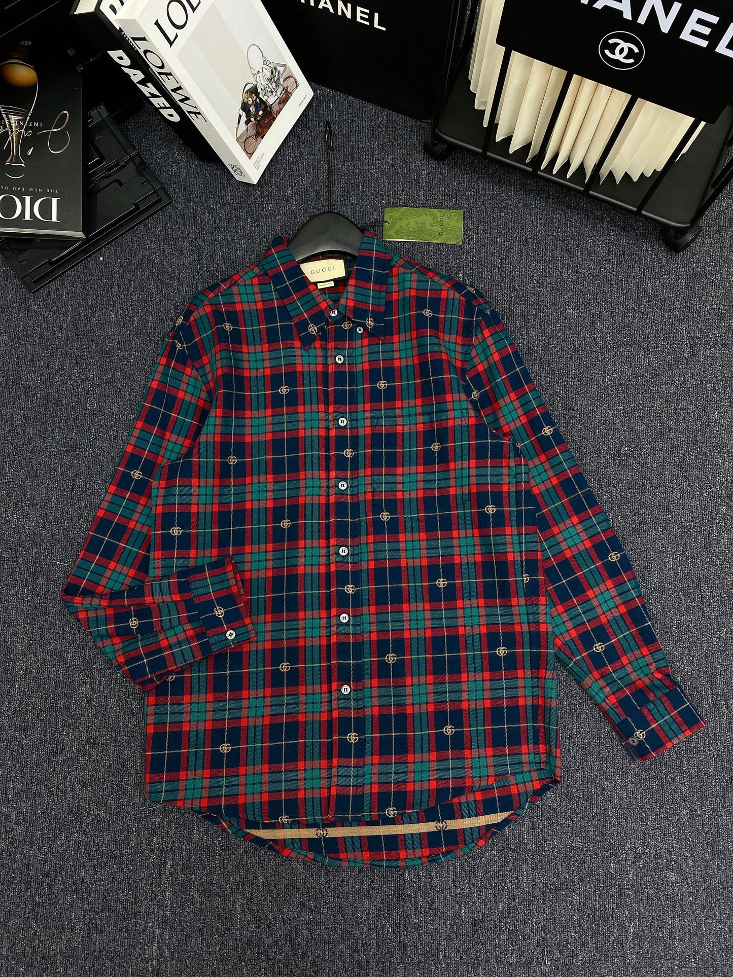 DOUBLE G TARTAN COTTON SHIRT