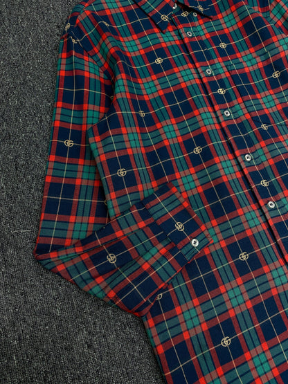 DOUBLE G TARTAN COTTON SHIRT