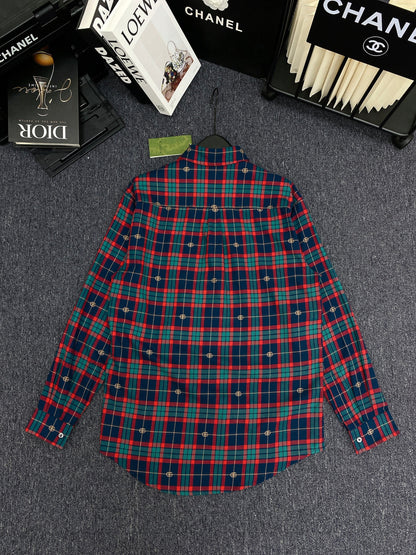 DOUBLE G TARTAN COTTON SHIRT