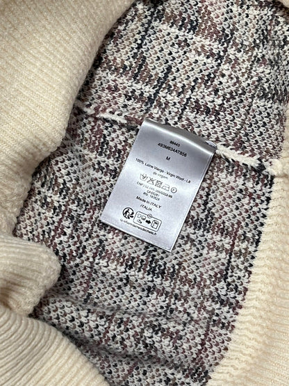 Dior Oblique Sweater Beige and Brown Virgin Wool Jacquard