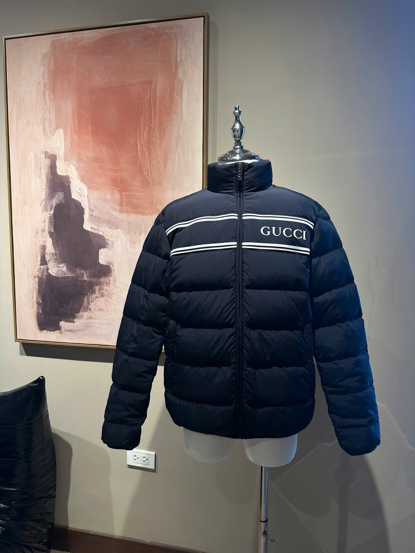 Nylon puffer jacket