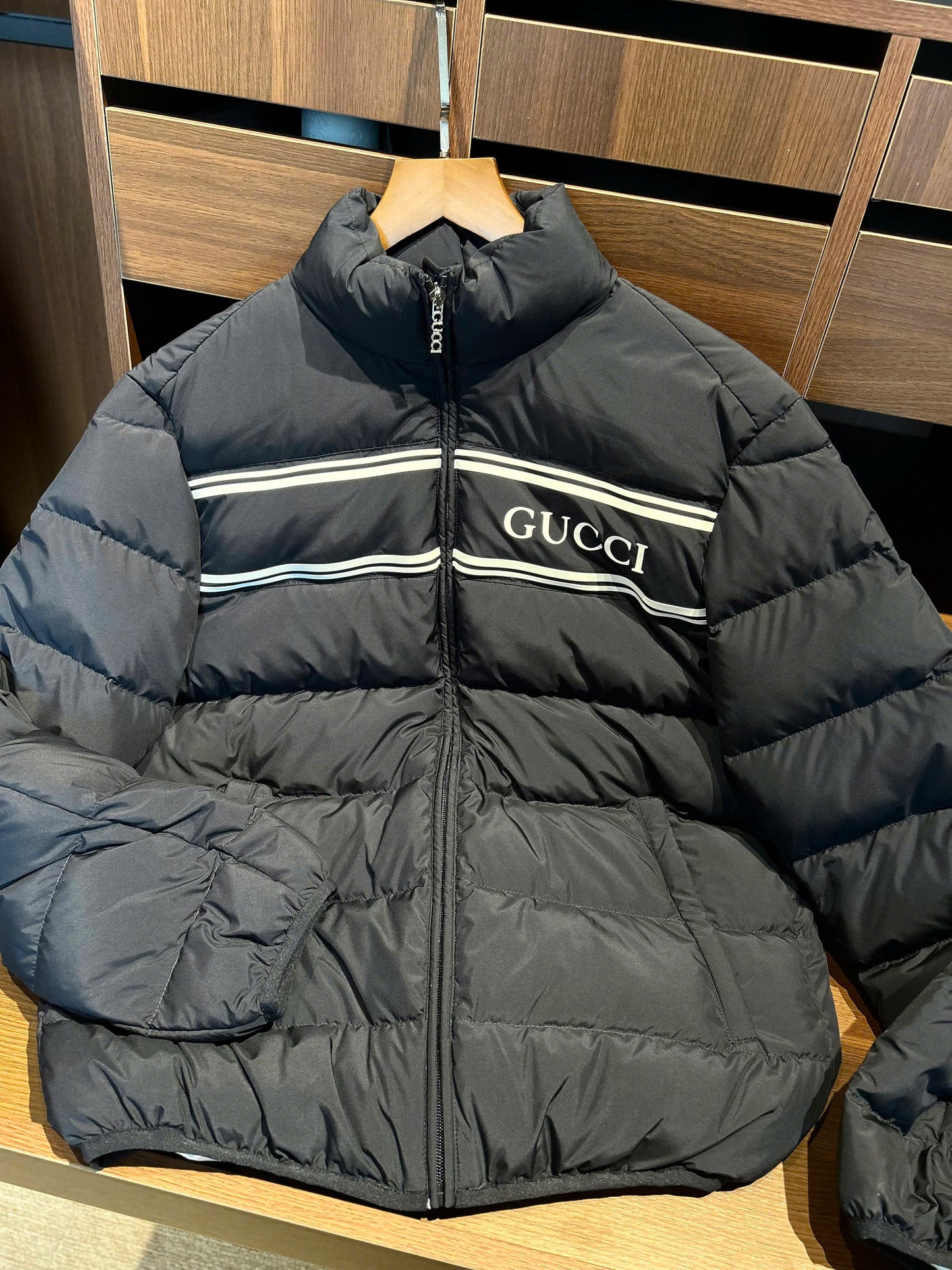 Nylon puffer jacket