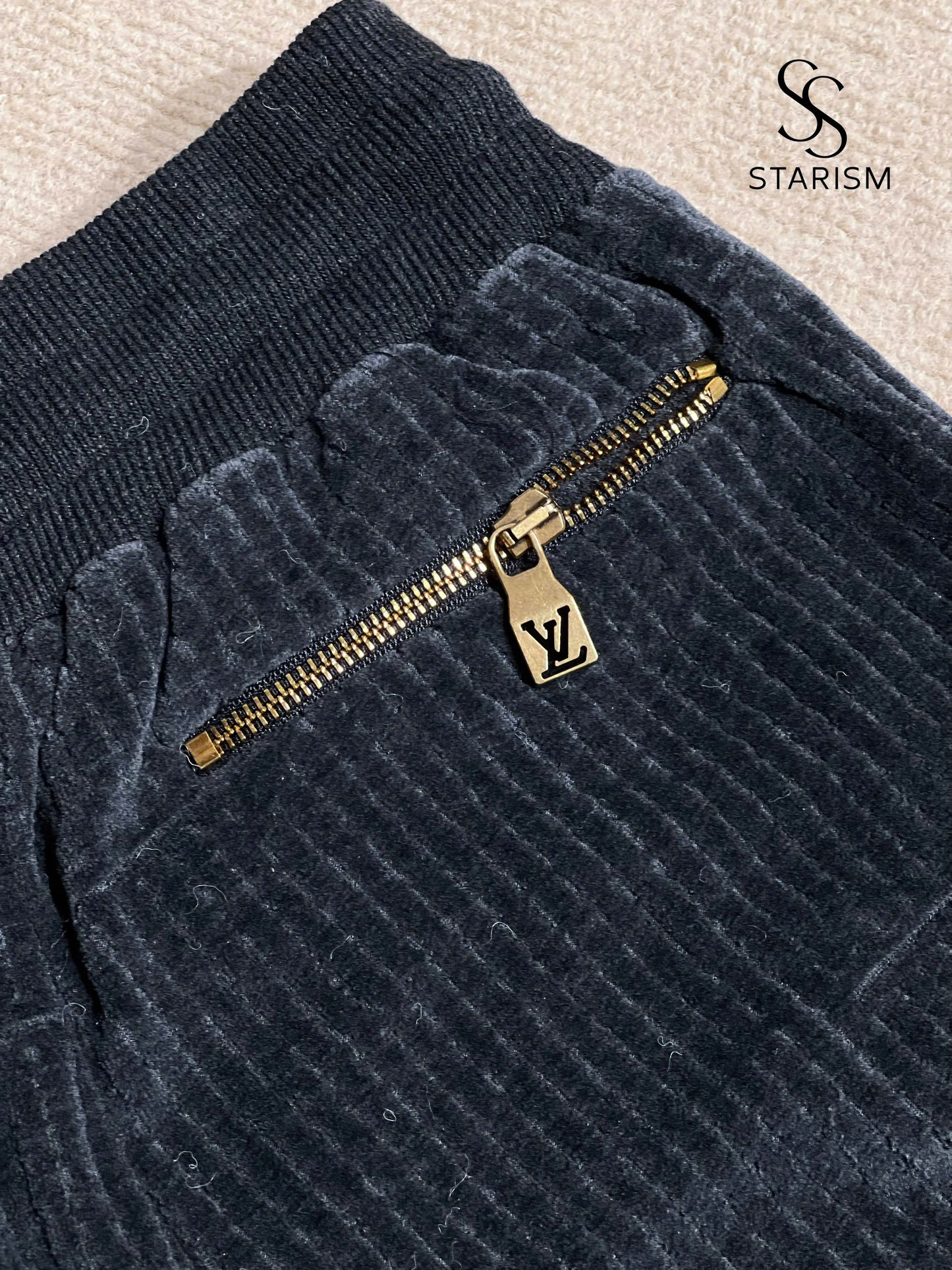 LV x Park Seo-Bo Cotton Velvet Trackpants