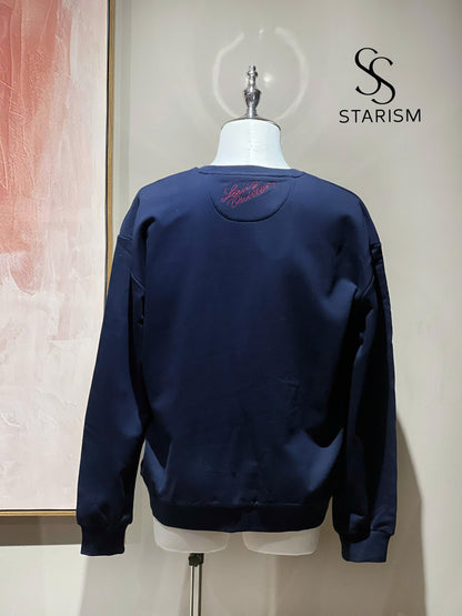 Embroidered Cotton Crewneck