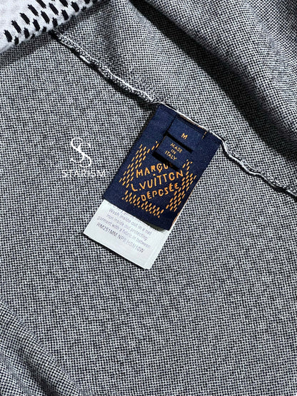 Damier Jacquard Short-Sleeved Crewneck