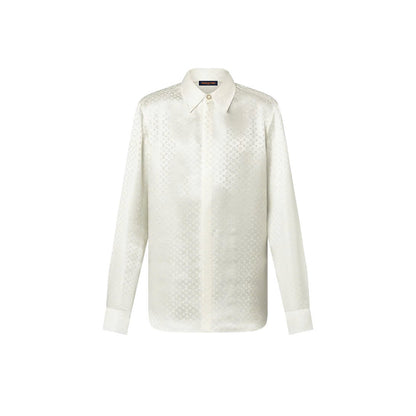 Monogram Long-Sleeved Silk Shirt