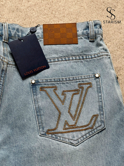 Wide Leg Fit Denim Pants