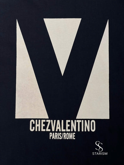 COTTON T-SHIRT WITH CHEZ VALENTINO PRINT