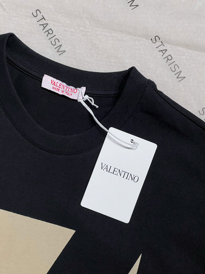 COTTON T-SHIRT WITH CHEZ VALENTINO PRINT