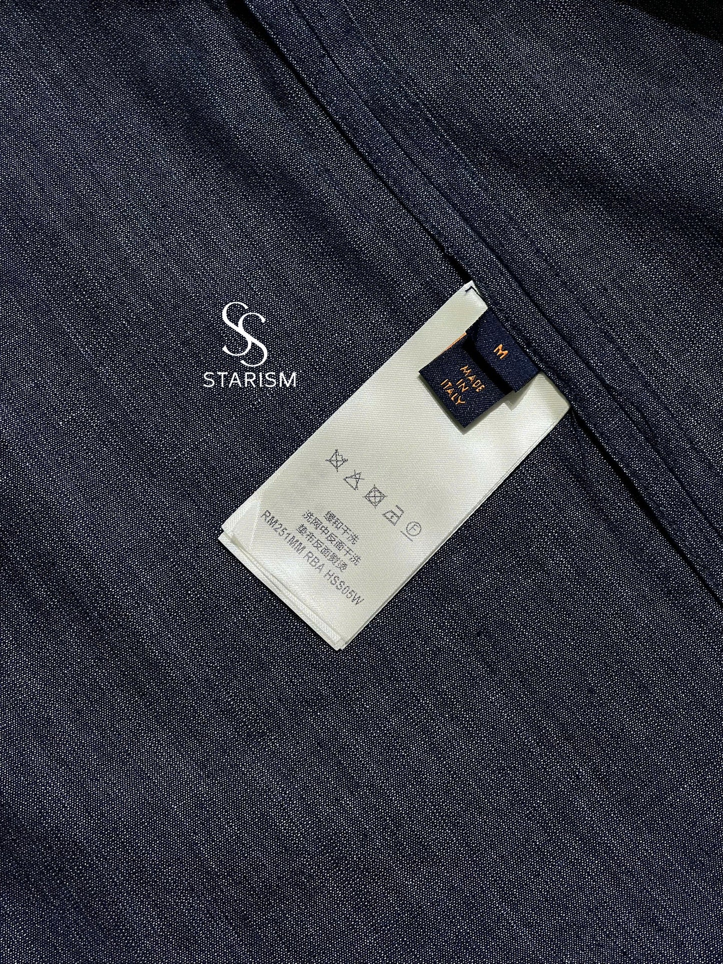 LV Blason Embellished Denim Pajama Shirt